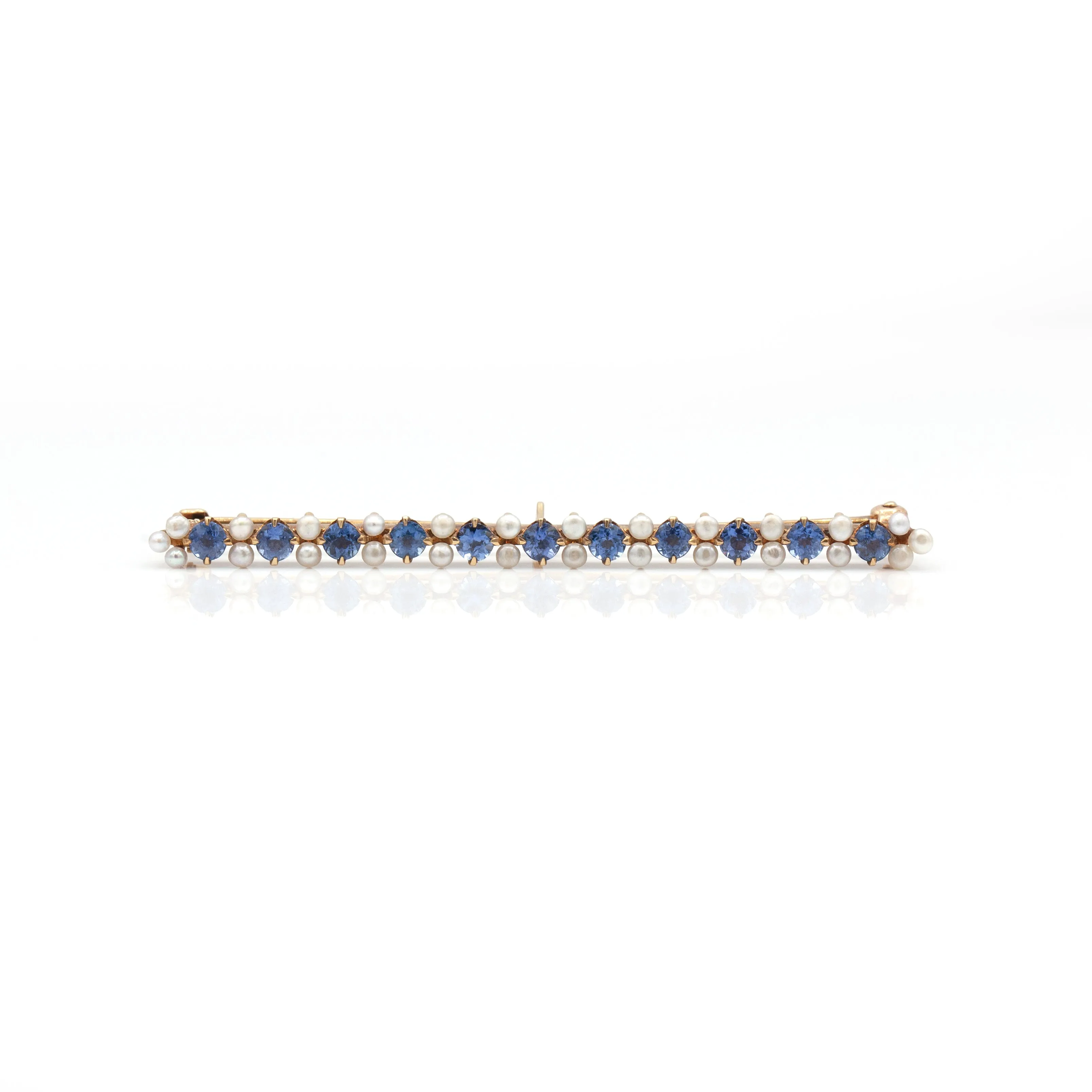 Estate Collection Victorian Spinel & Pearl Brooch