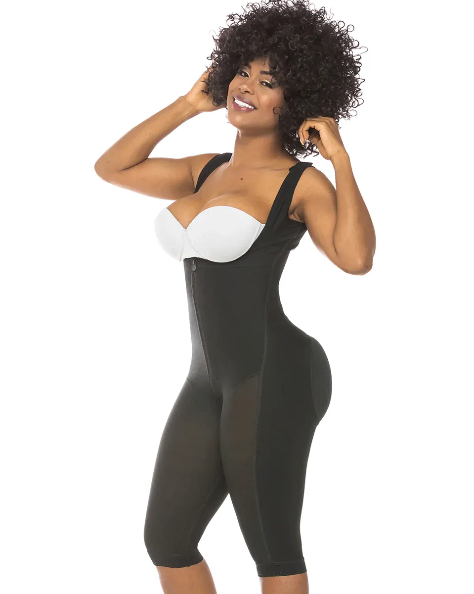 Fajas Salome Stage 1 Post Surgery Knee Length Full Body Shaper