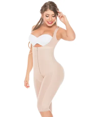 Fajas Salome Stage 1 Post Surgery Knee Length Full Body Shaper