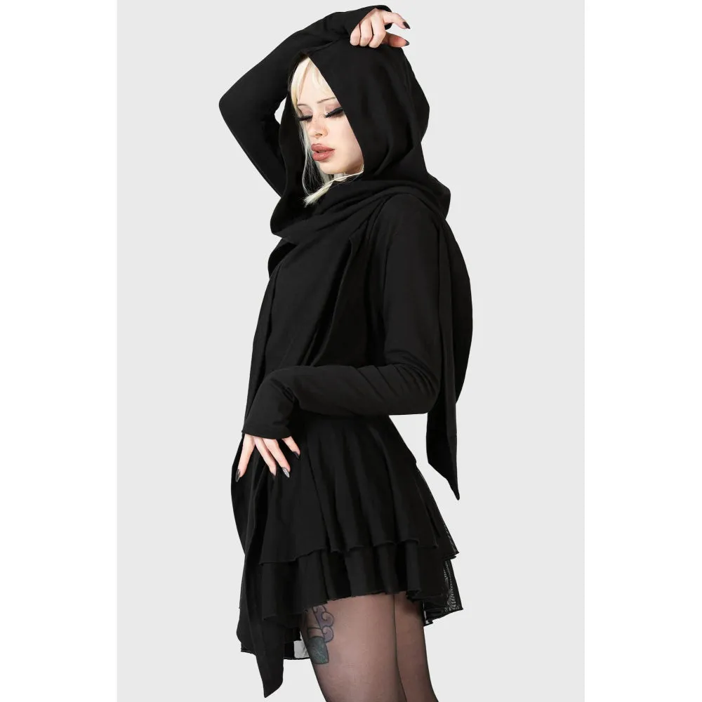 Fallen Lilith Hooded Crop Sweater