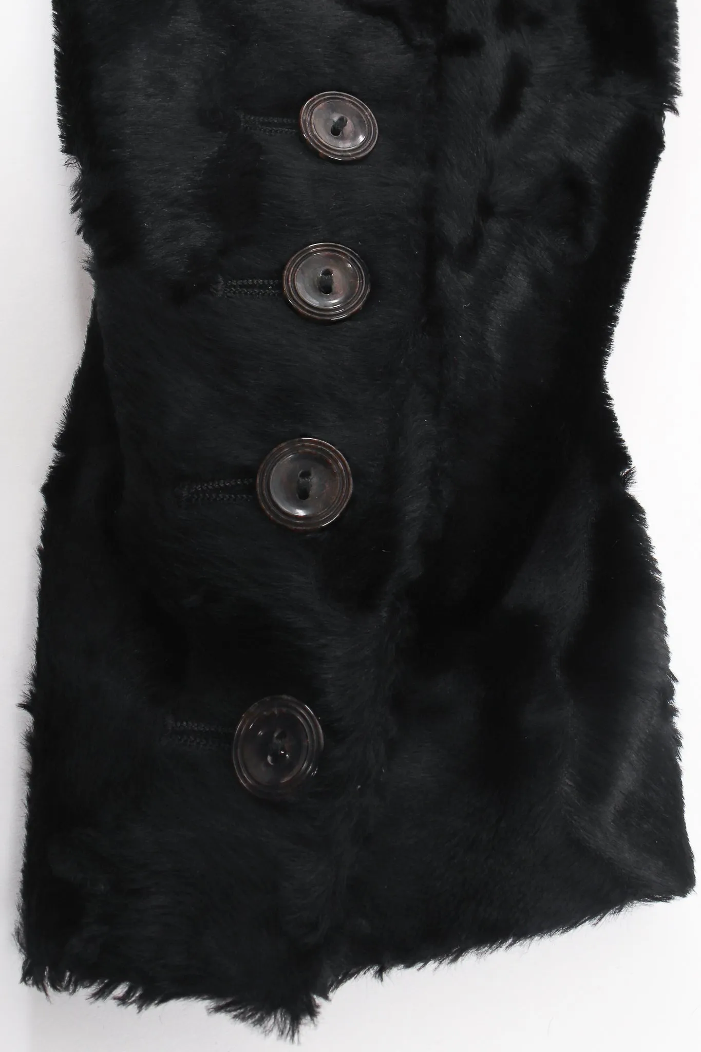 Faux Pony Panne Velvet Trench Coat