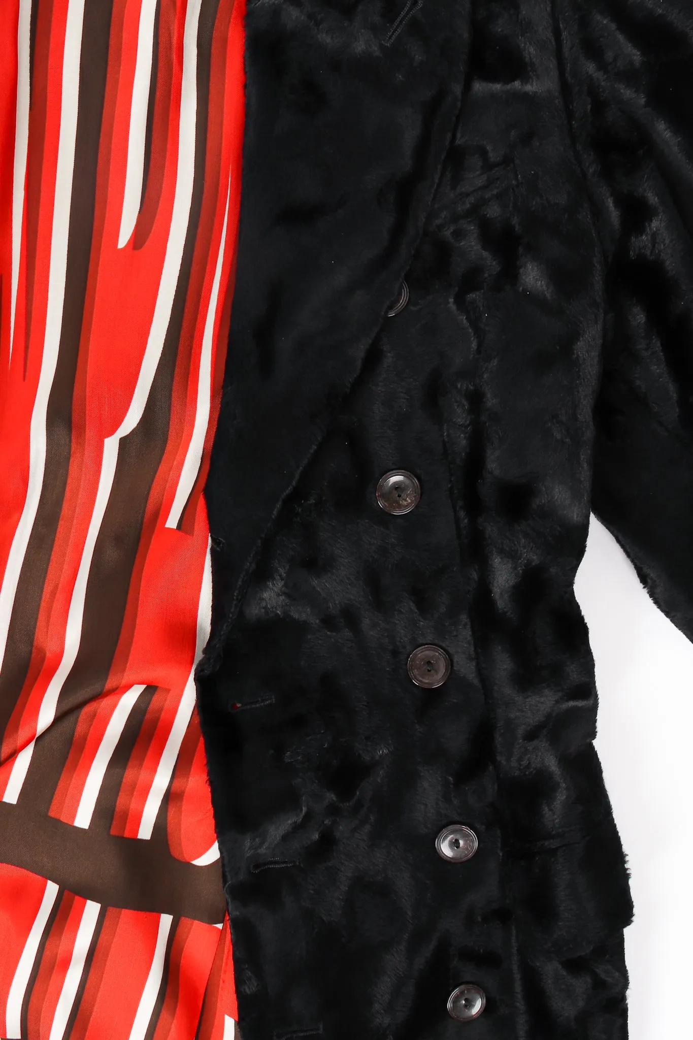 Faux Pony Panne Velvet Trench Coat