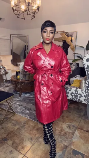 Faux trench coat