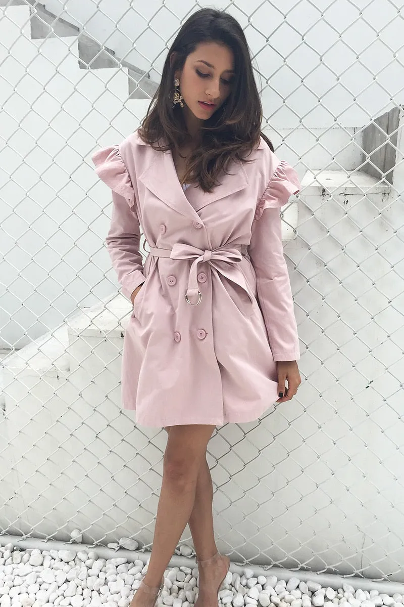 Feeling Right Trench Coat - Khaki