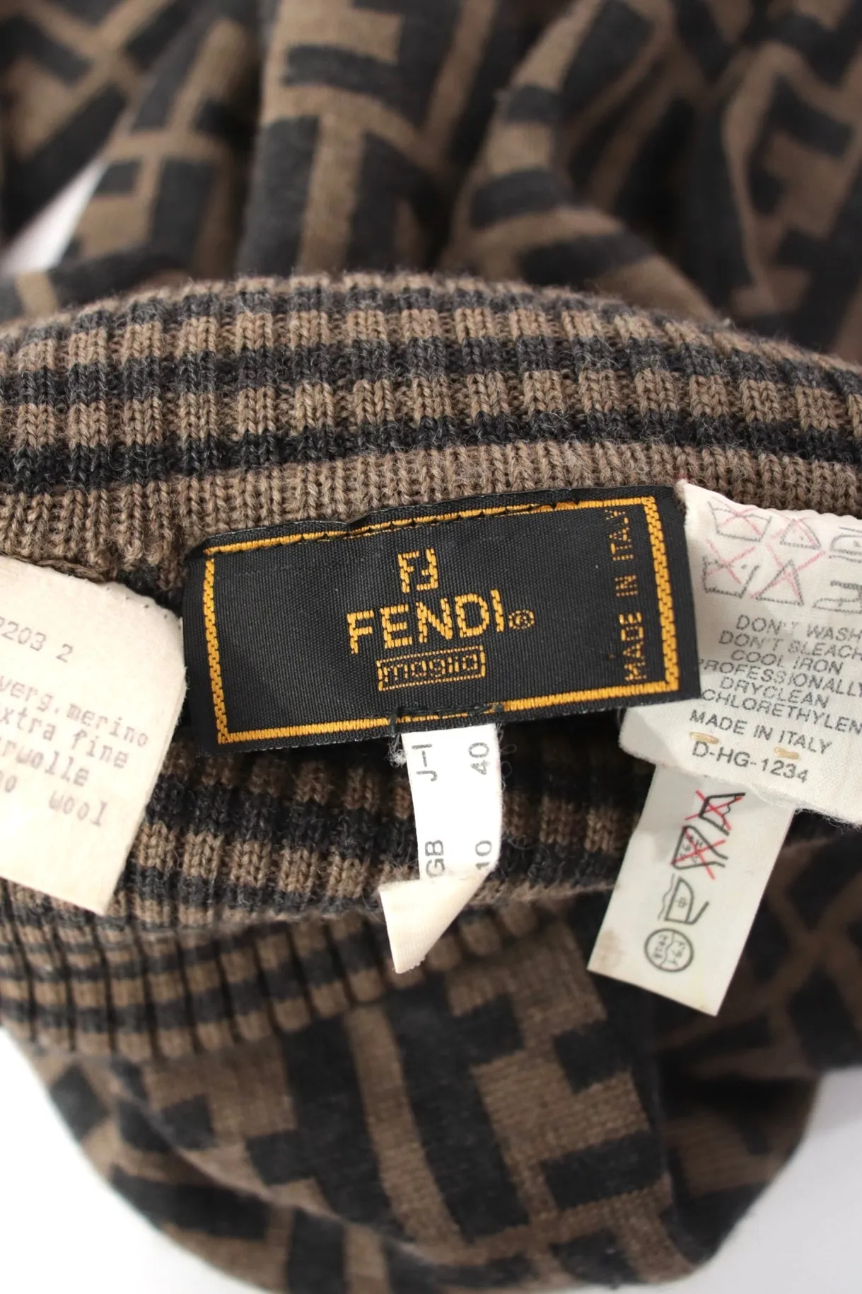 Fendi Zucca Virgin Wool Turtleneck
