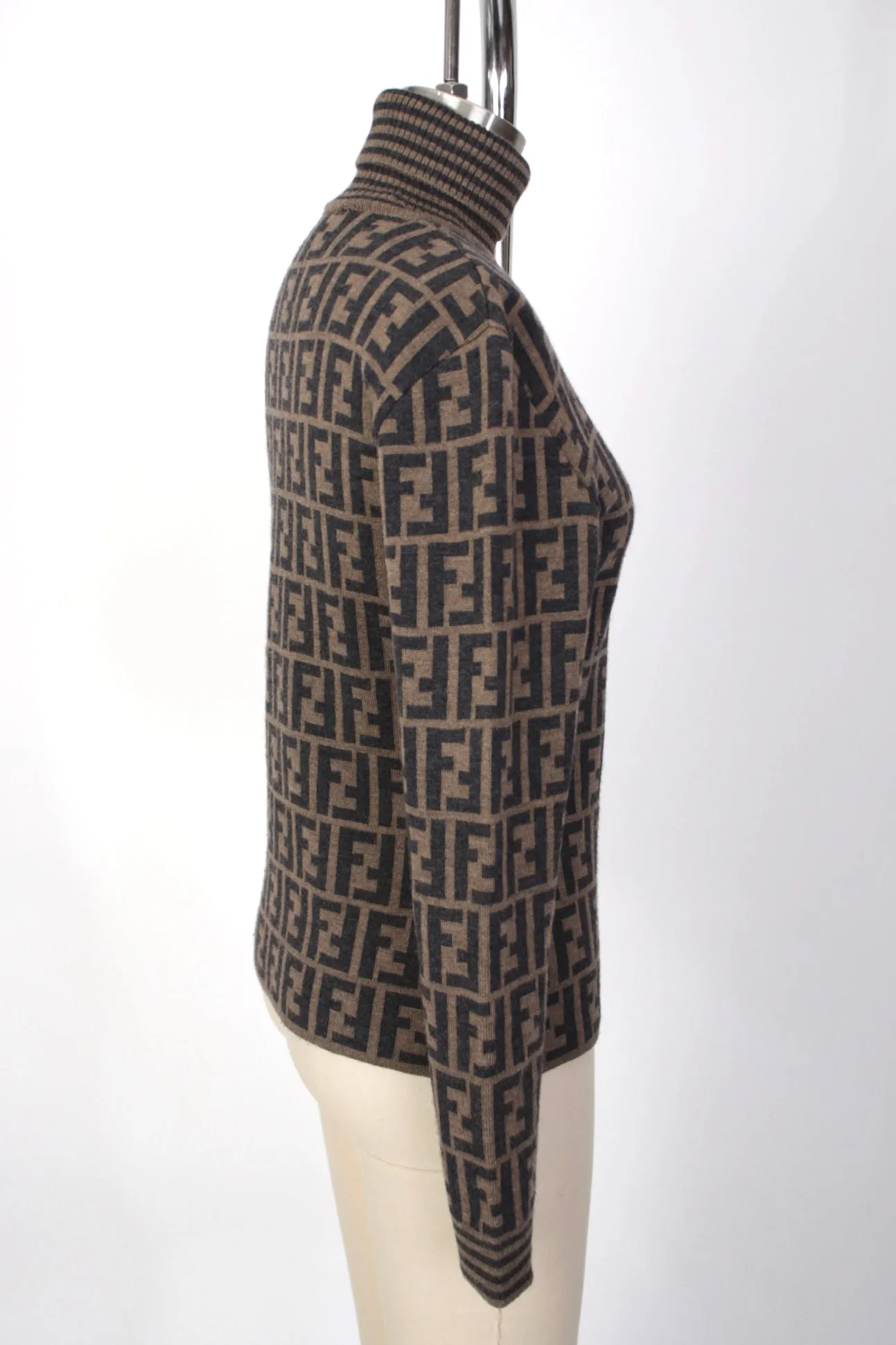 Fendi Zucca Virgin Wool Turtleneck
