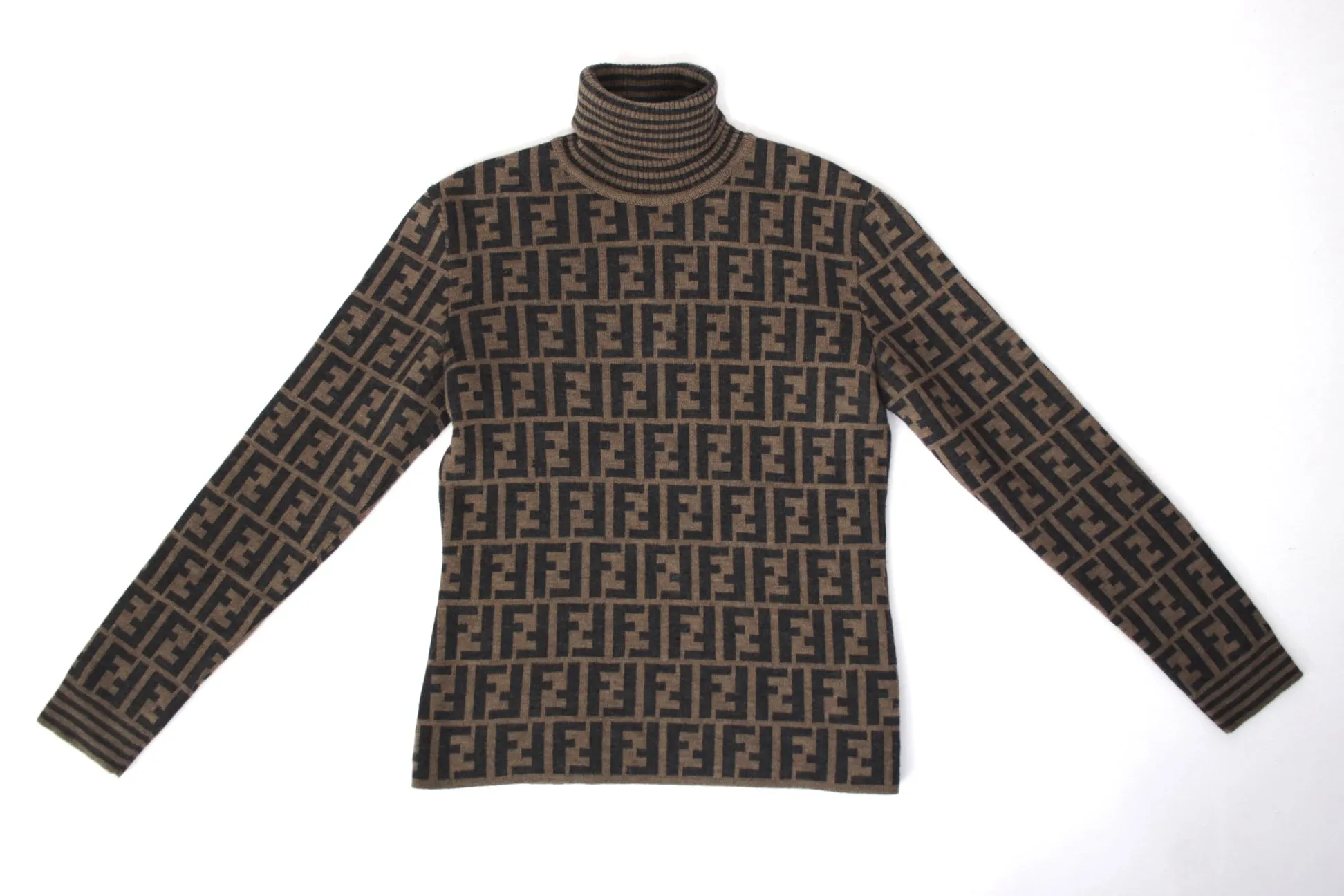 Fendi Zucca Virgin Wool Turtleneck