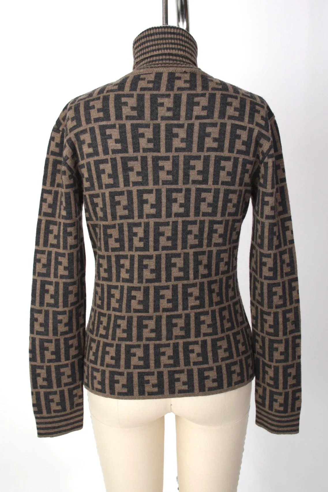 Fendi Zucca Virgin Wool Turtleneck
