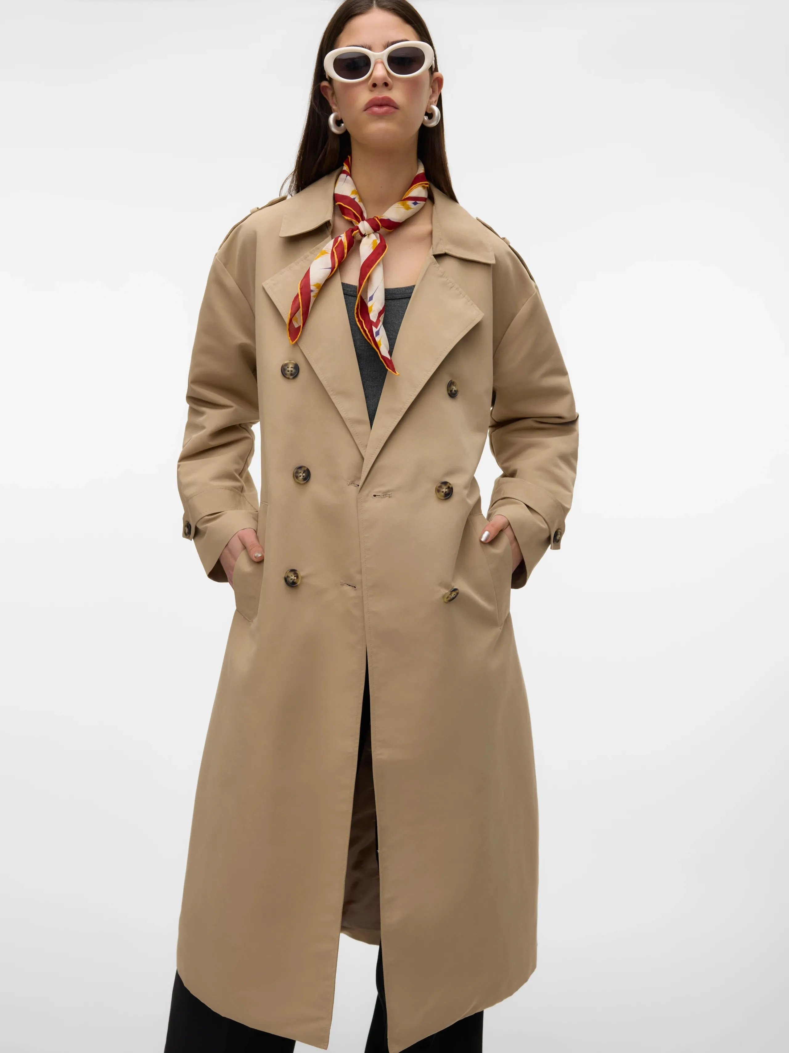 Fleur Long Trench Coat