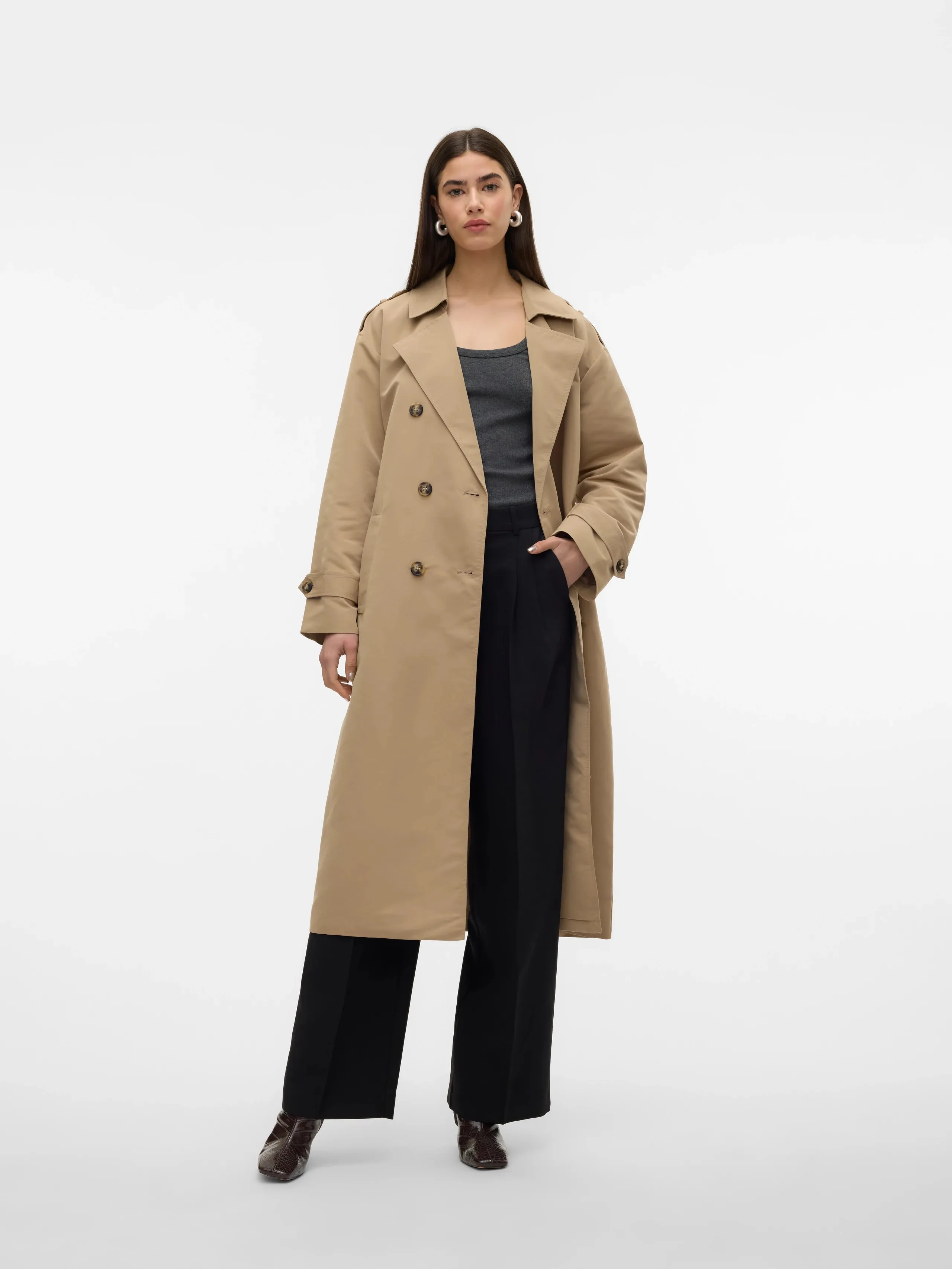 Fleur Long Trench Coat