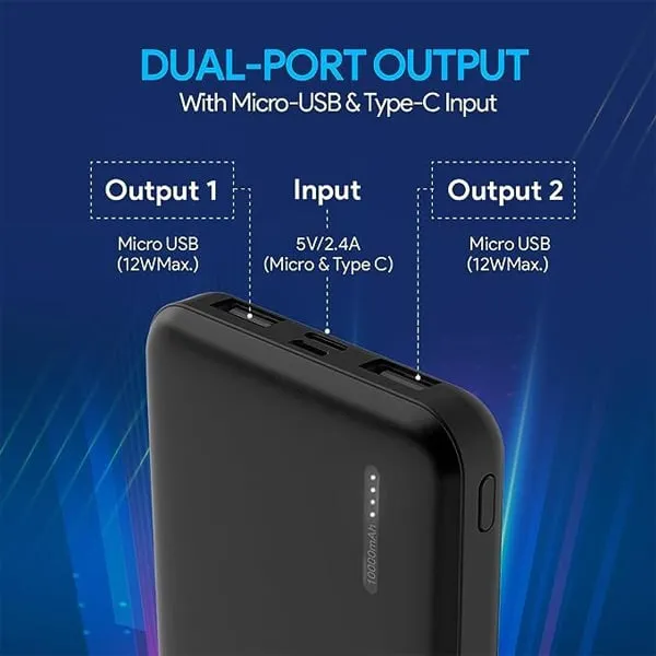 FLiXBeetel P10 PowerXtreme 12 Watt 10000 mAh Slim Power Bank