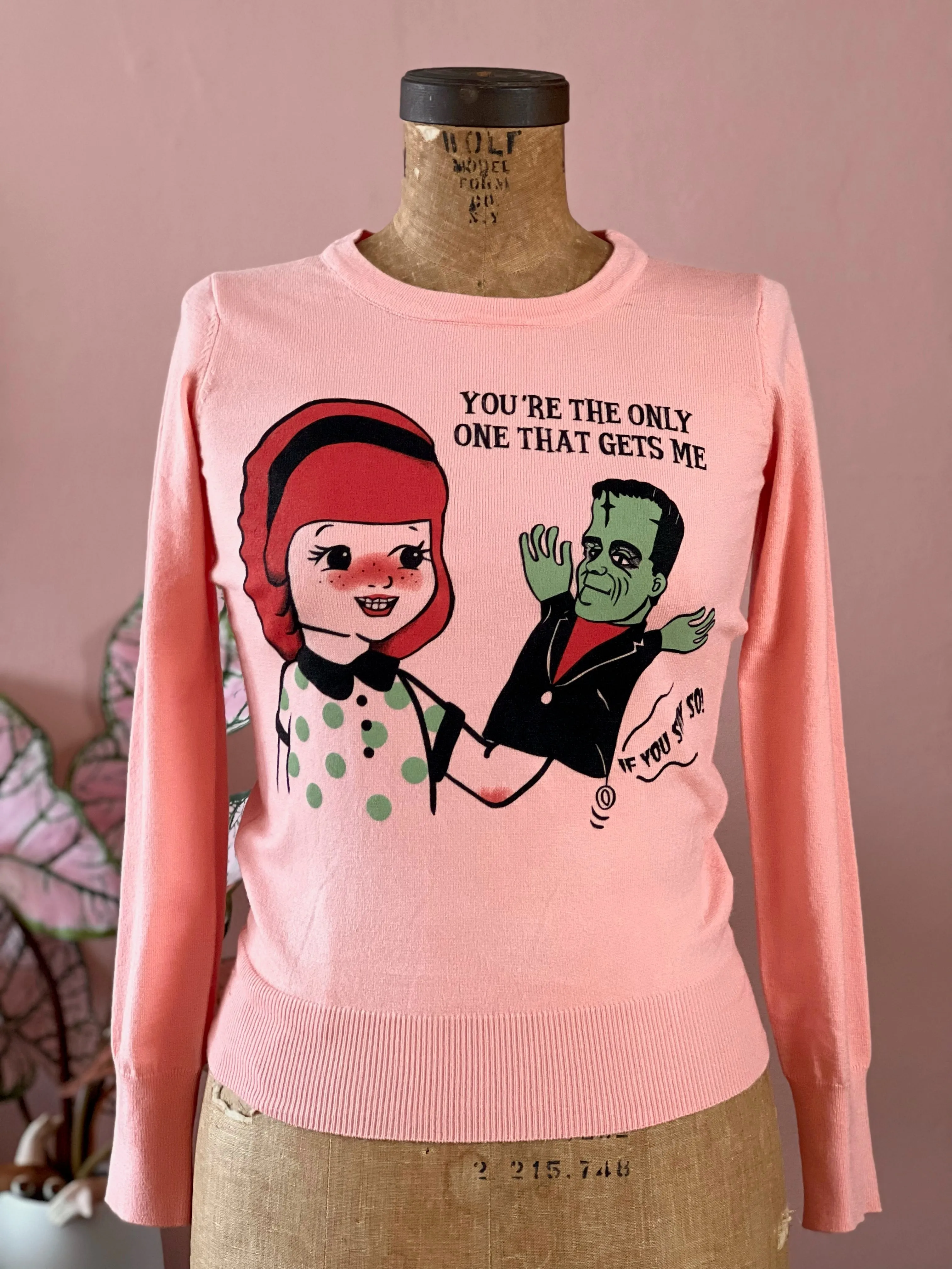 FRANKEY FRIENDS  FITTED SWEATER *PINK