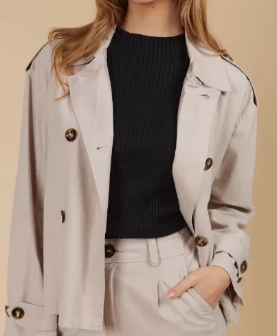 Freya Crop Trench - Canvas