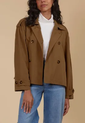 Freya Crop Trench - Toffee