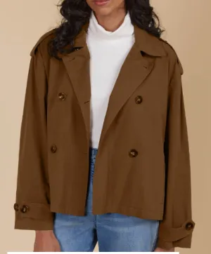 Freya Crop Trench - Toffee