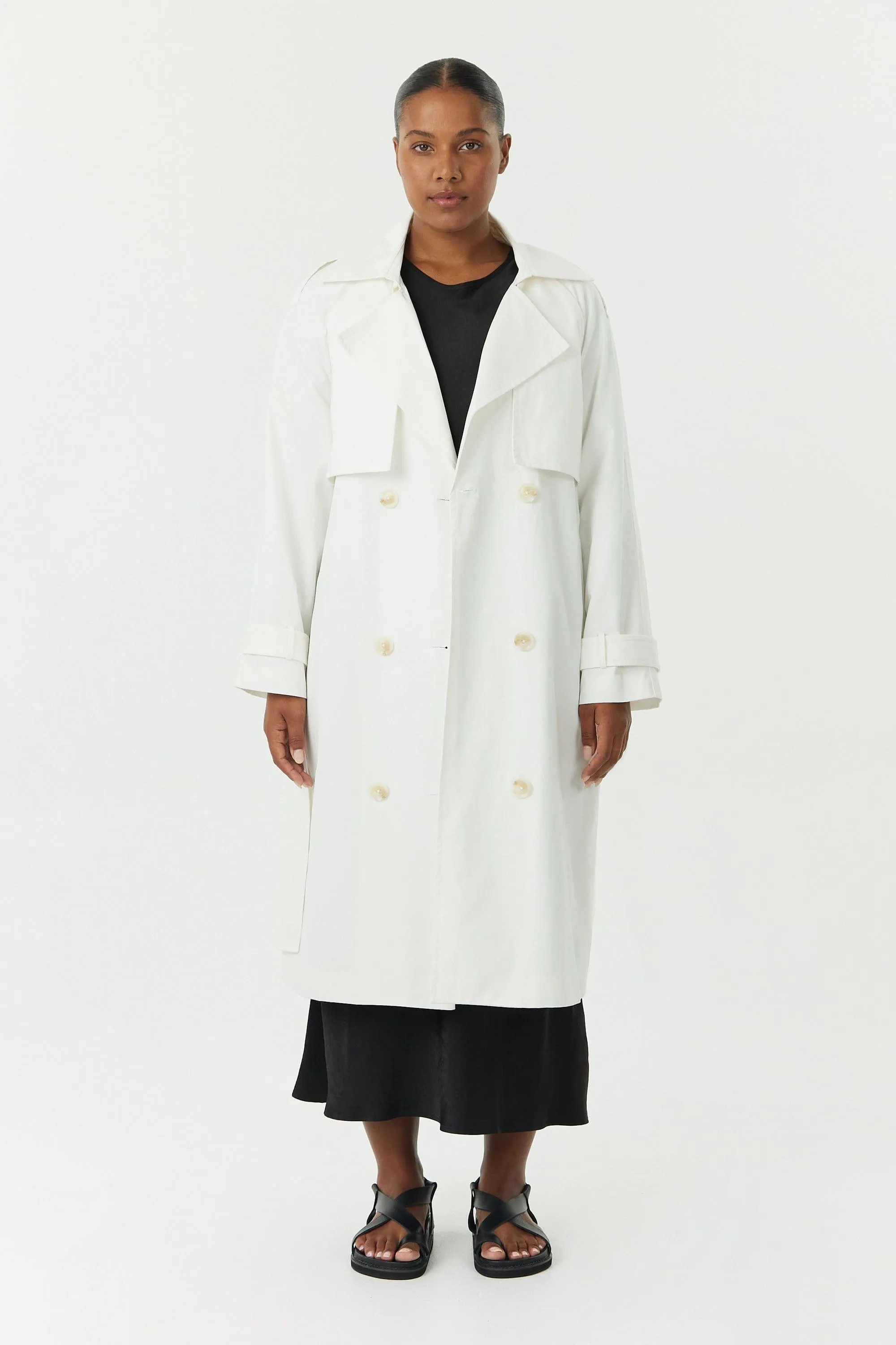 FRONTIER TRENCH COAT | OFF WHITE