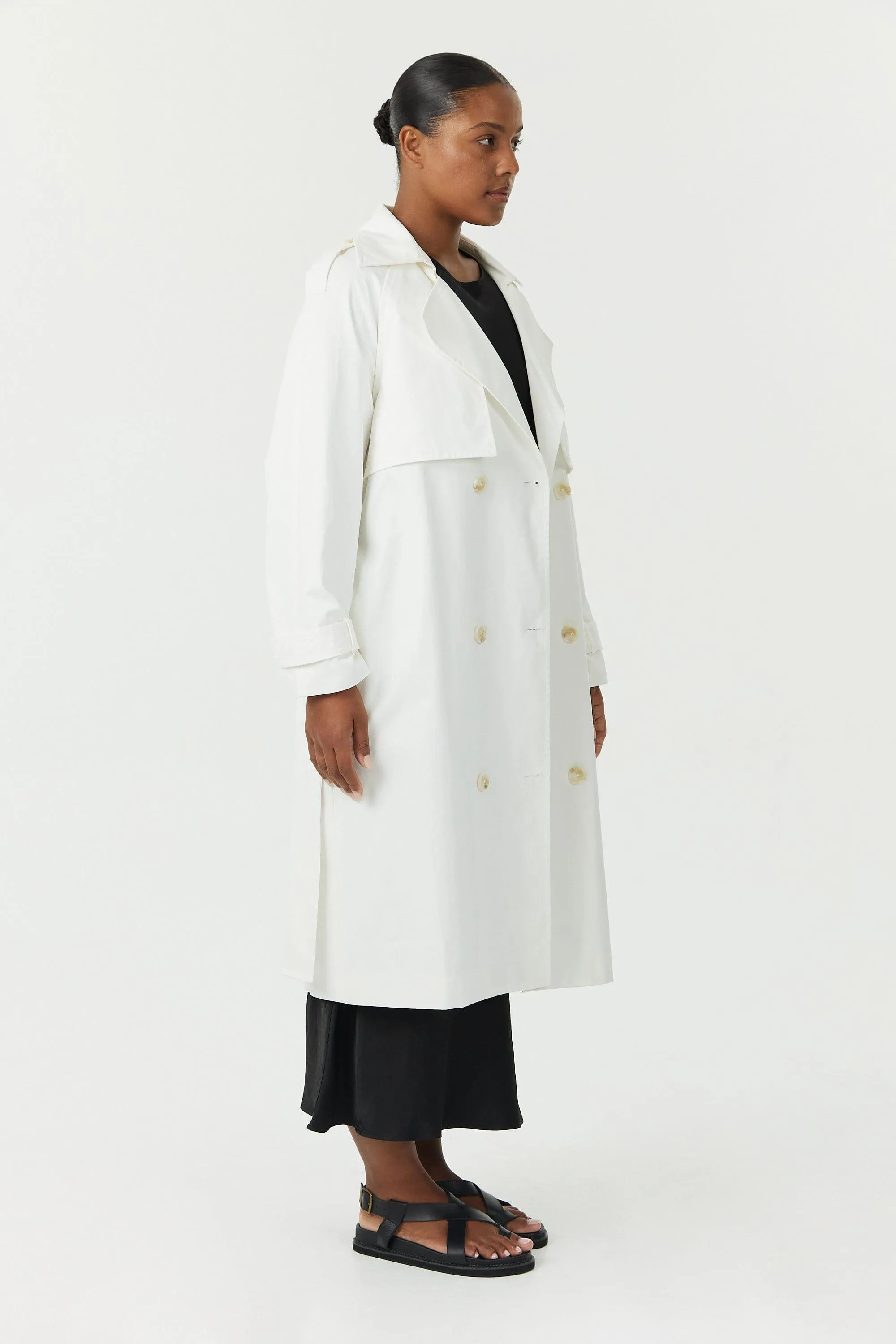 FRONTIER TRENCH COAT | OFF WHITE