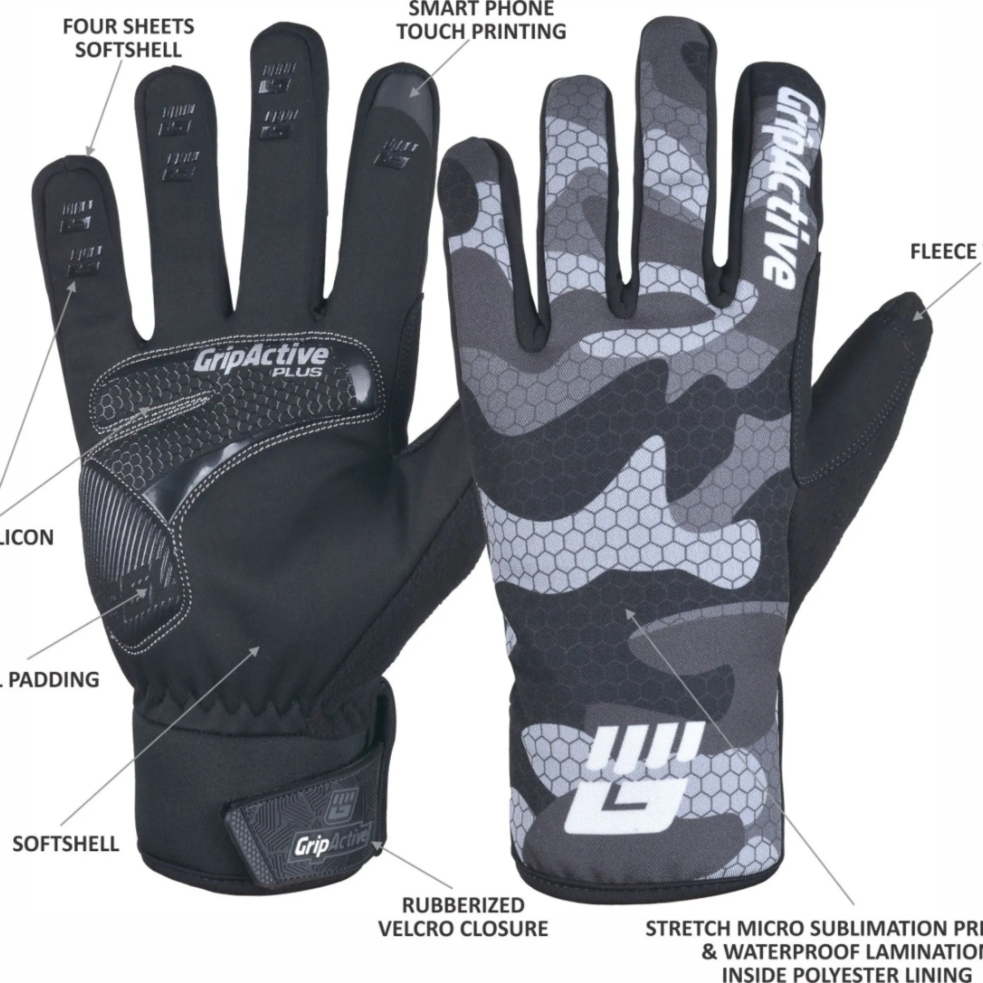Full Finger Cycling Gloves - Grey