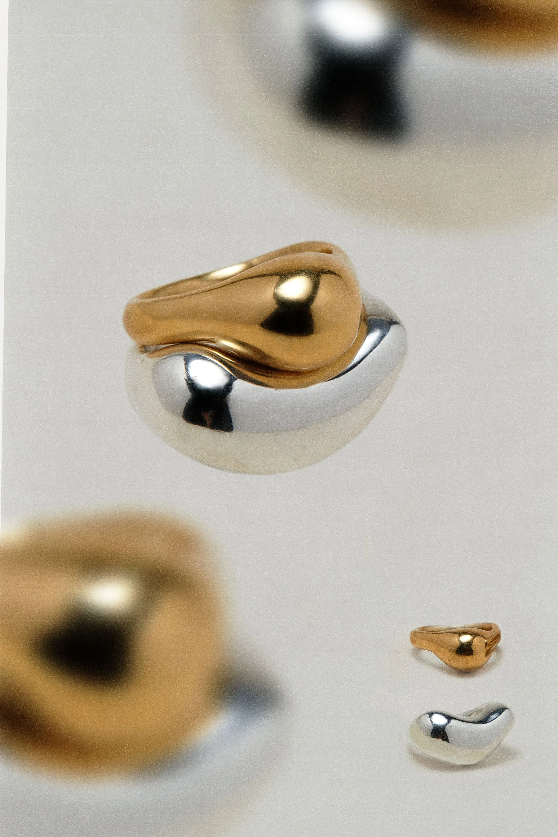 fusion rings all silver