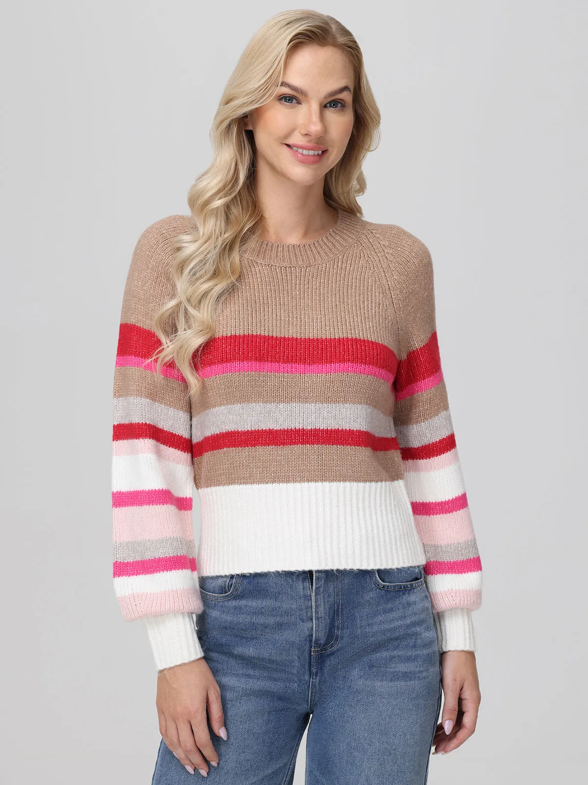 Georgia: Stripe Raglan Sweater