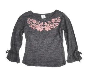 GIRL SIZE 3 YEARS - CONIGLIO, High-low, Long-sleeved, Floral Boho Top NWT B32