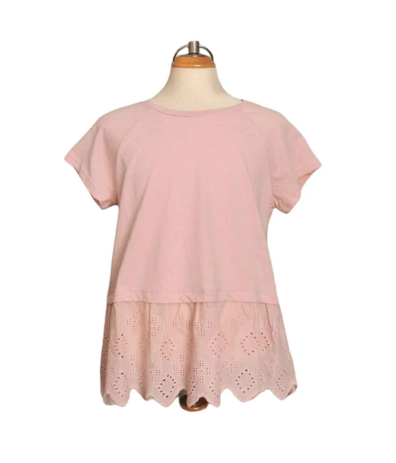 GIRL SIZE EXTRA LARGE (14 YEARS) - DEX Kids, Boho T-Shirt, Soft Pink NWT B54