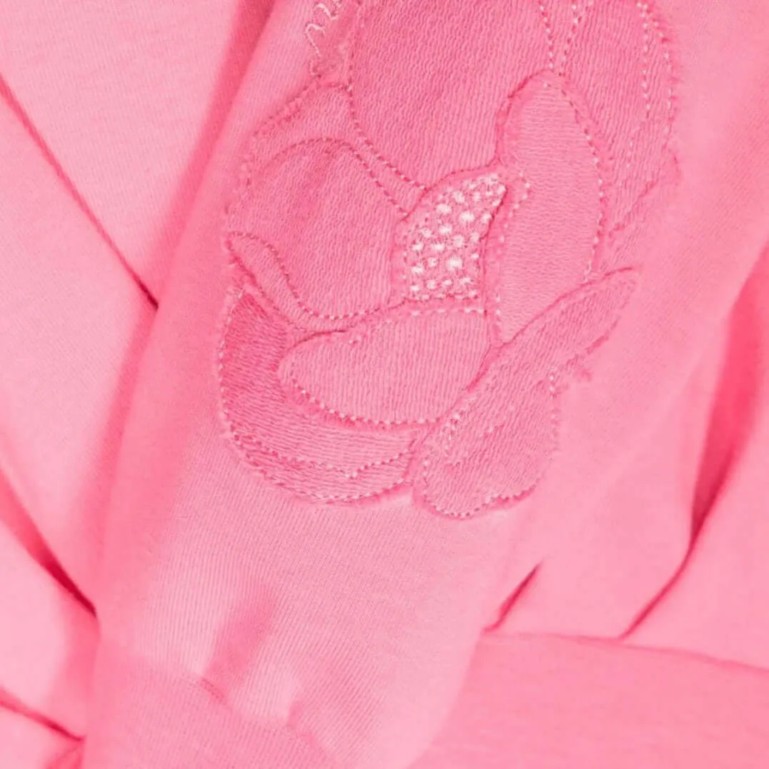 Girls Pink Flower Tracksuit