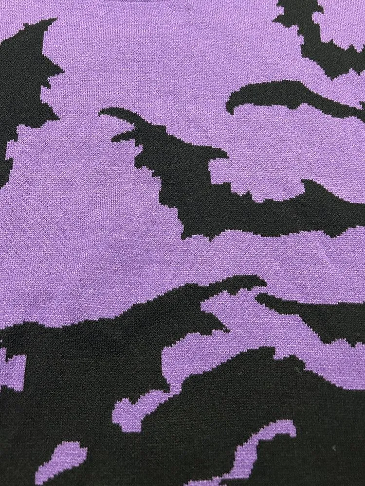 Gothic Bat Pattern Sweater