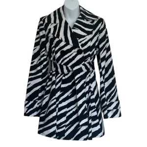 Helene Berman London Zebra Print Trench Coat