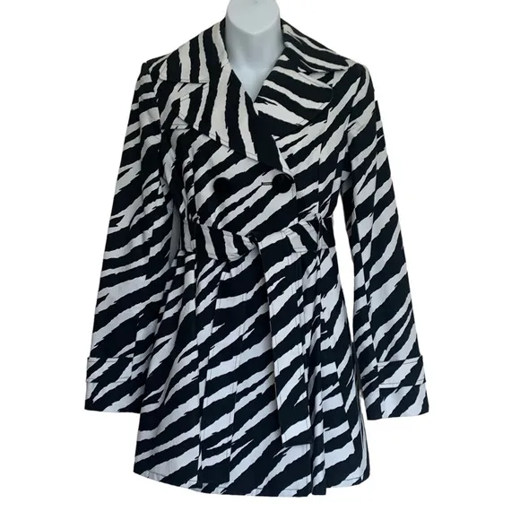 Helene Berman London Zebra Print Trench Coat