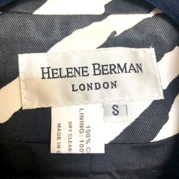 Helene Berman London Zebra Print Trench Coat