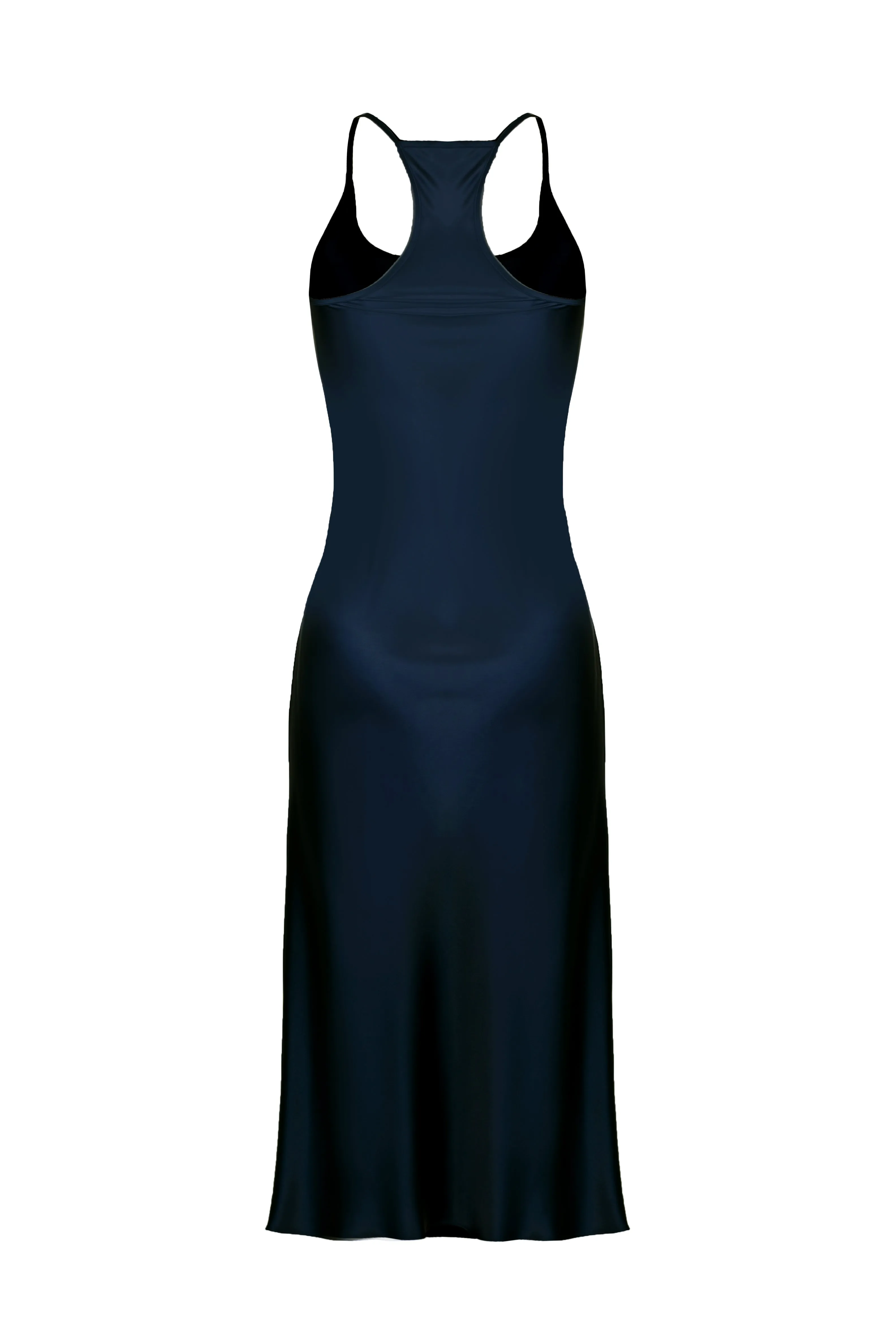 Helenita Dress- 30mm Silk Charmeuse - Midnight
