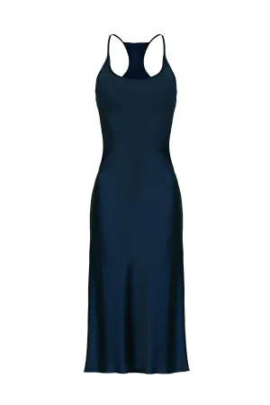 Helenita Dress- 30mm Silk Charmeuse - Midnight