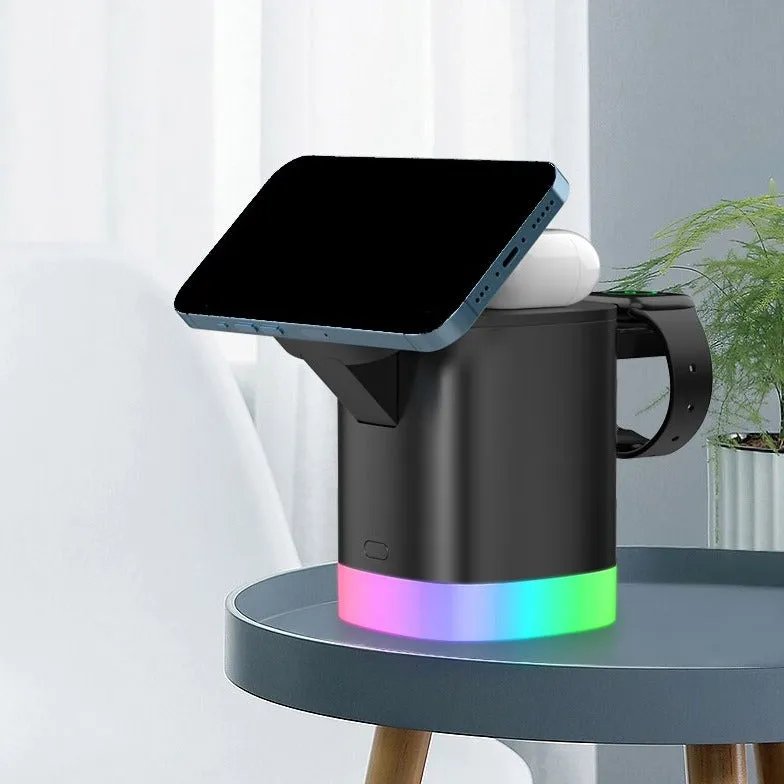HexHub™ - 4-in-1 MagSafe Wireless Fast Charging Dock With RGB Lighting