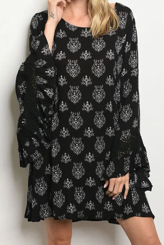 HOCUS POCUS PRINTED DRESS