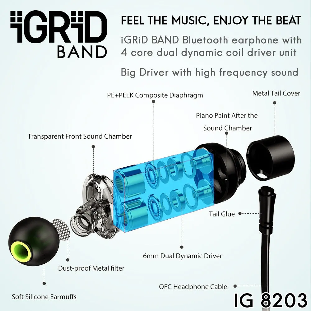 iGRiD Wireless Earphones -IG8203