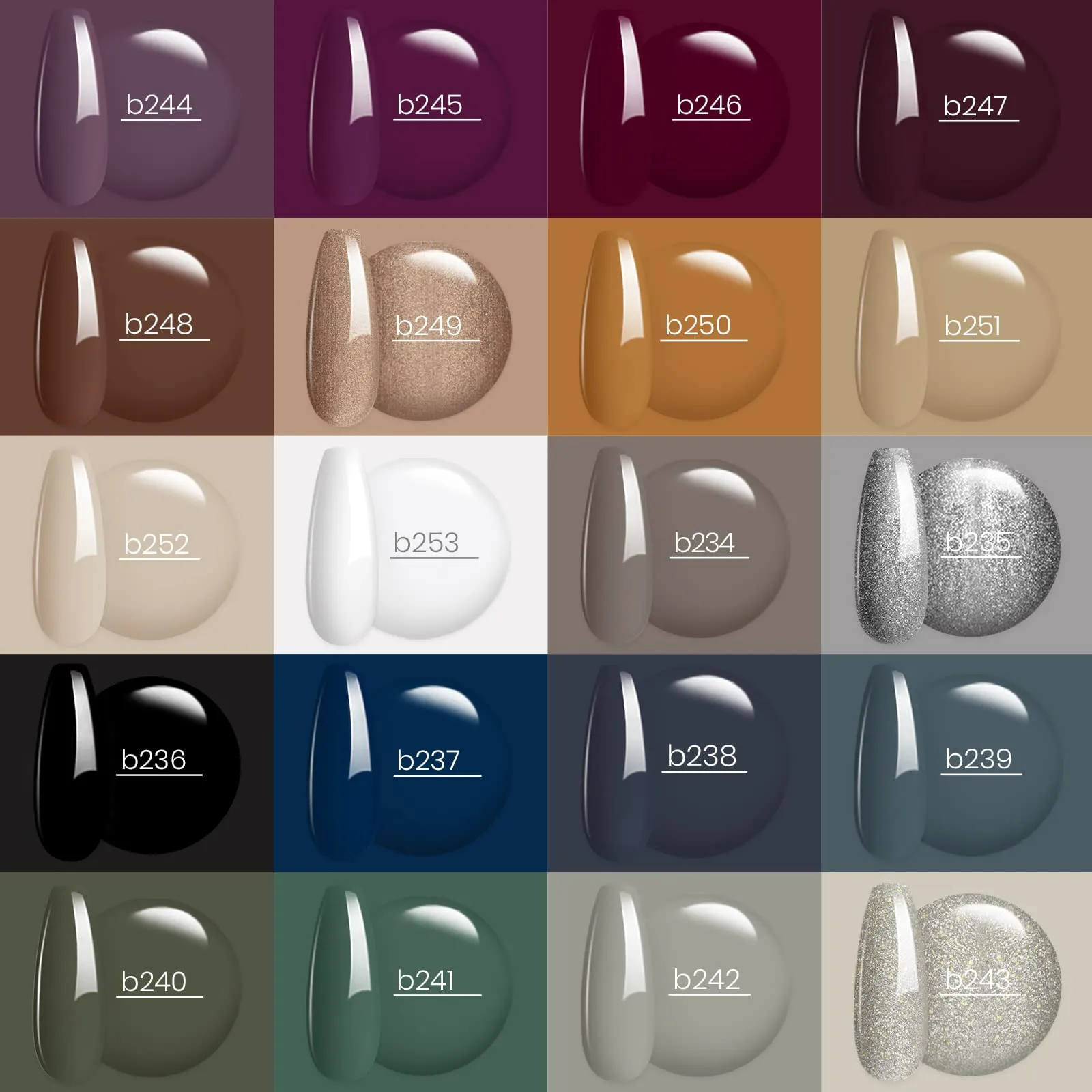 Industrial Wave - 20 Gel Colors Set with Top and Base Coat (5ml/Each)