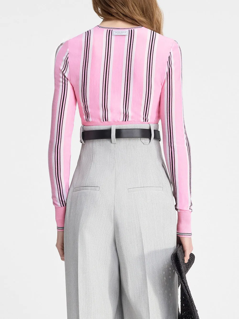 Jacquemus The Spiaggia Cardigan in Multi-Pink