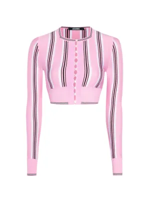 Jacquemus The Spiaggia Cardigan in Multi-Pink