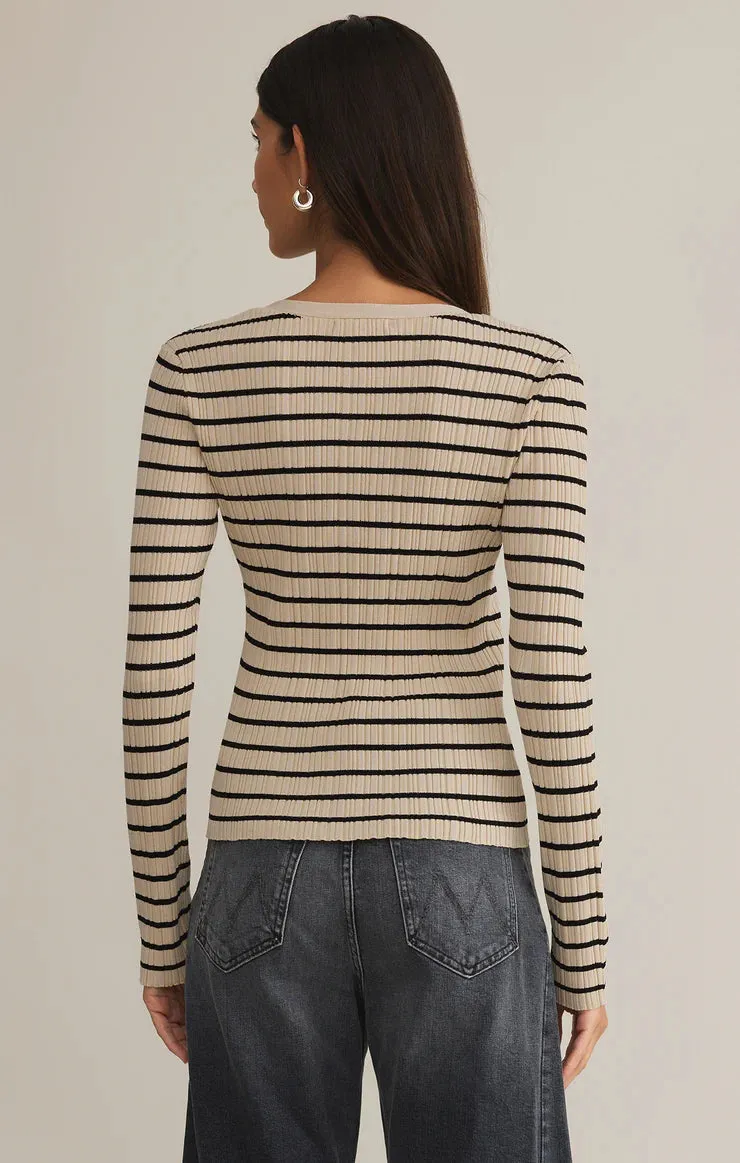 Jordana Stripe Sweater-Sandshell