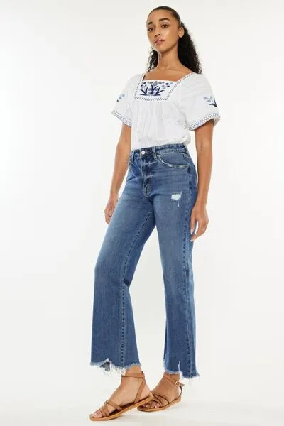 Kancan Full Size High Rise Slim Wide Leg Jeans ONLINE EXCLUSIVE