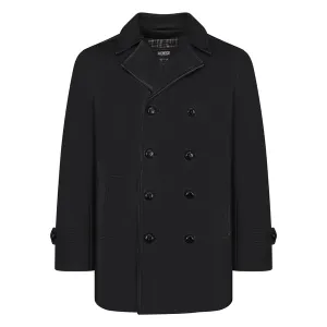 Kashani Black Double Breasted Lambskin 3/4 Trench Coat