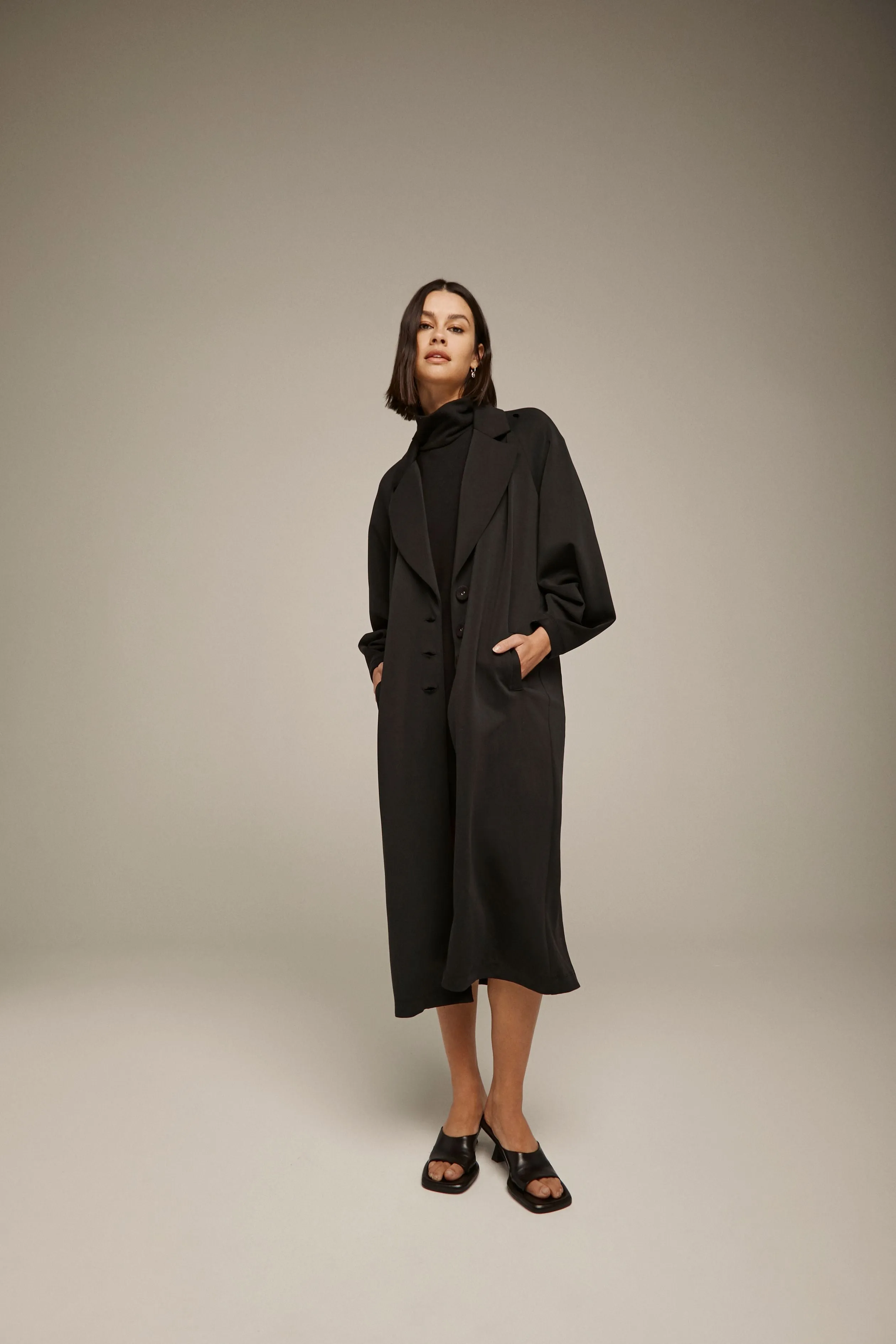 Kenzie Pleat Sleeve Trench
