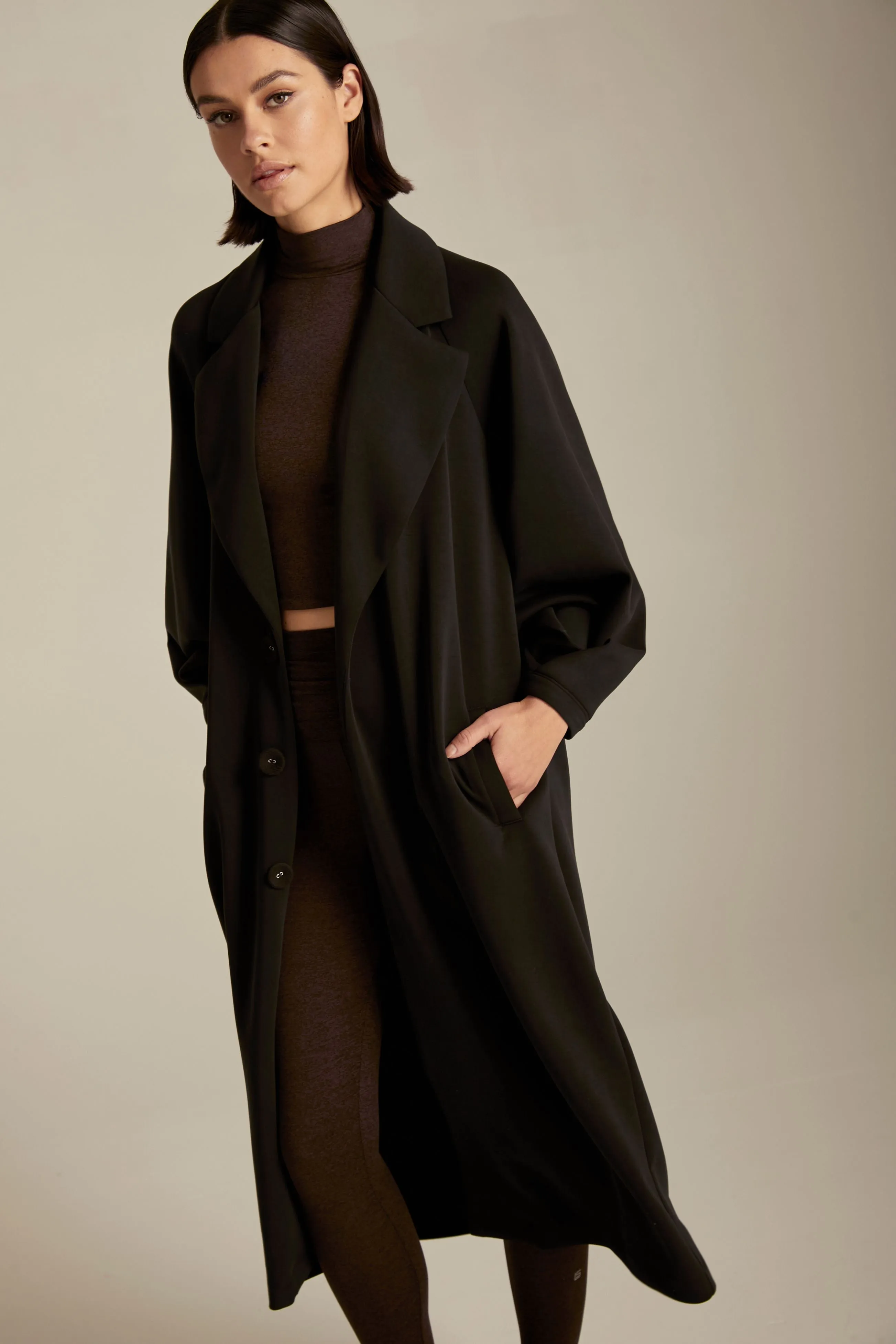 Kenzie Pleat Sleeve Trench