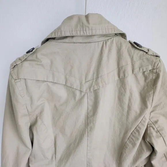Khaki Cotton On Trench Coat Belted Double Breasted Lined New With Tags Jacket L