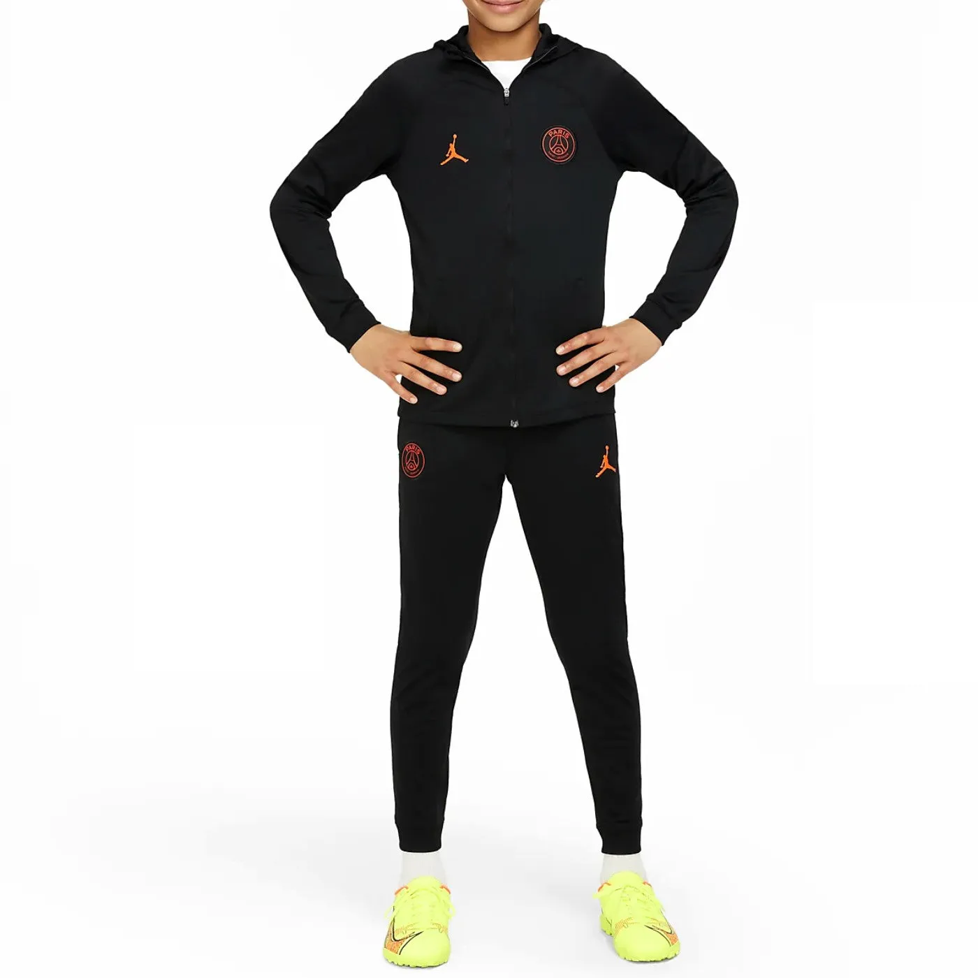 Kids - Jordan x PSG Soccer black training presentation tracksuit 2022/23 - Jordan