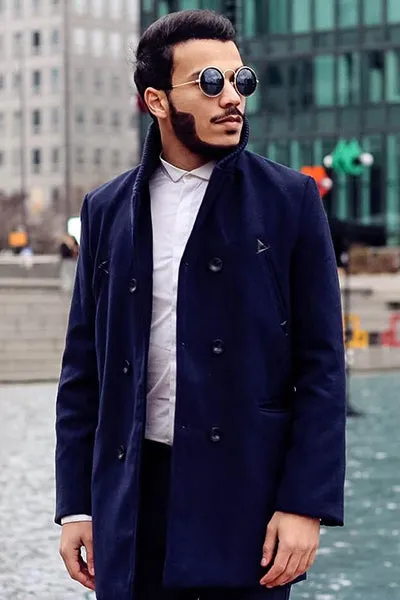 Knitted Lapel PU Leather Spliced