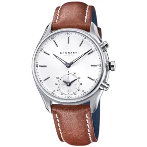 Kronaby S0713/1 Men's Brown Sekel Hybrid Smartwatch