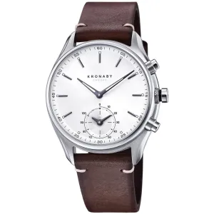 Kronaby S0714/1 Men's Brown Sekel Hybrid Smartwatch