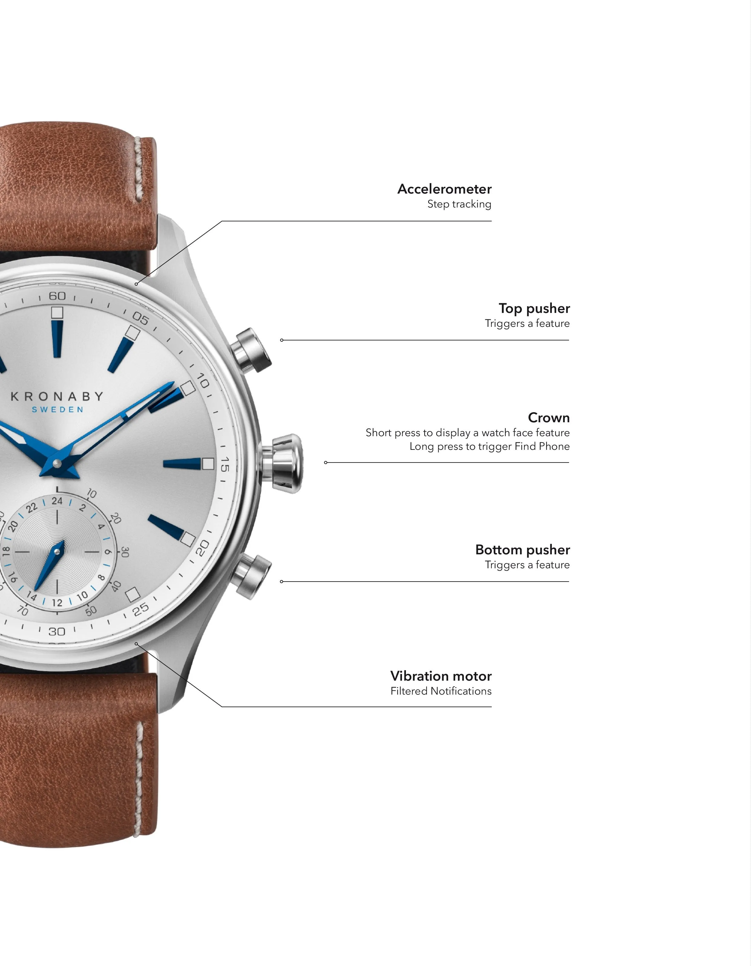 Kronaby S1399/1 Men's Black Apex Hybrid Smartwatch